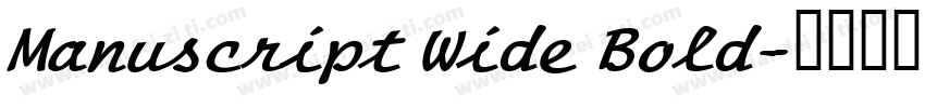Manuscript Wide Bold字体转换
